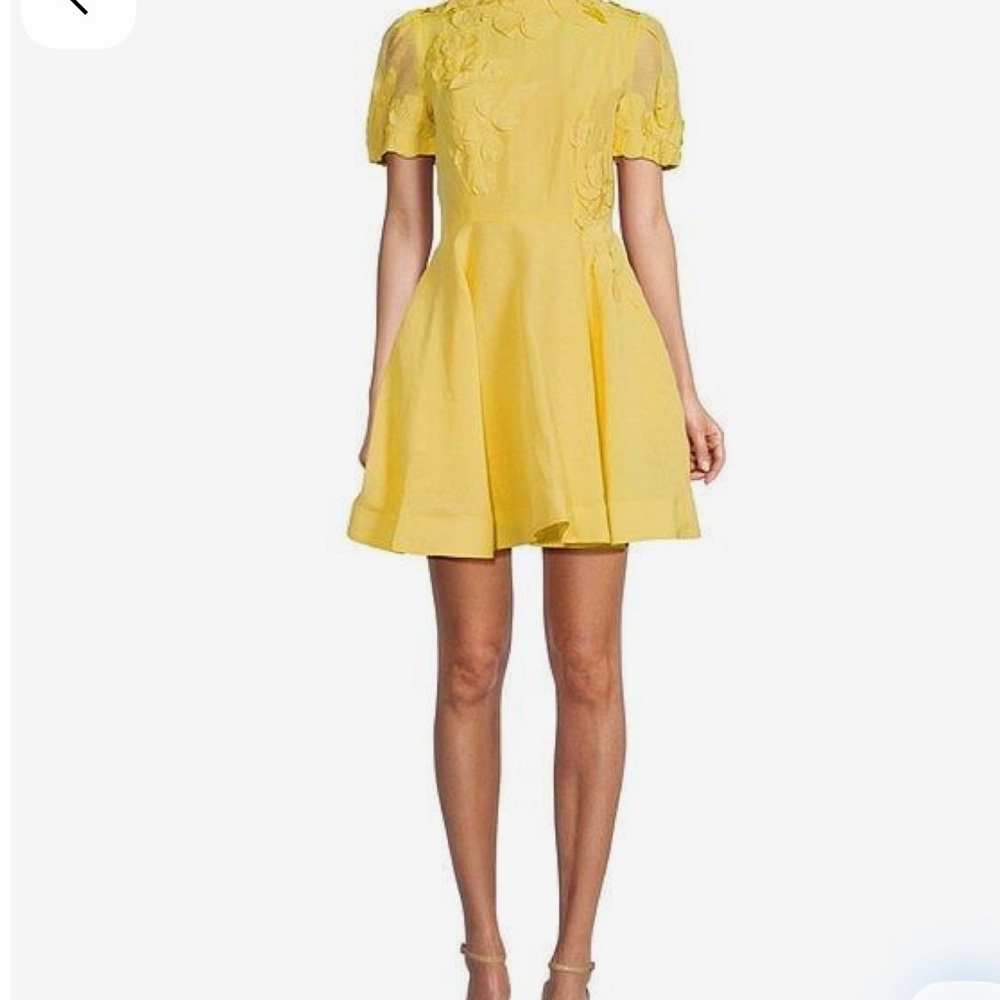 ANTONIO MELANI Yellow Floral Mini Dress - Picture 3 of 14